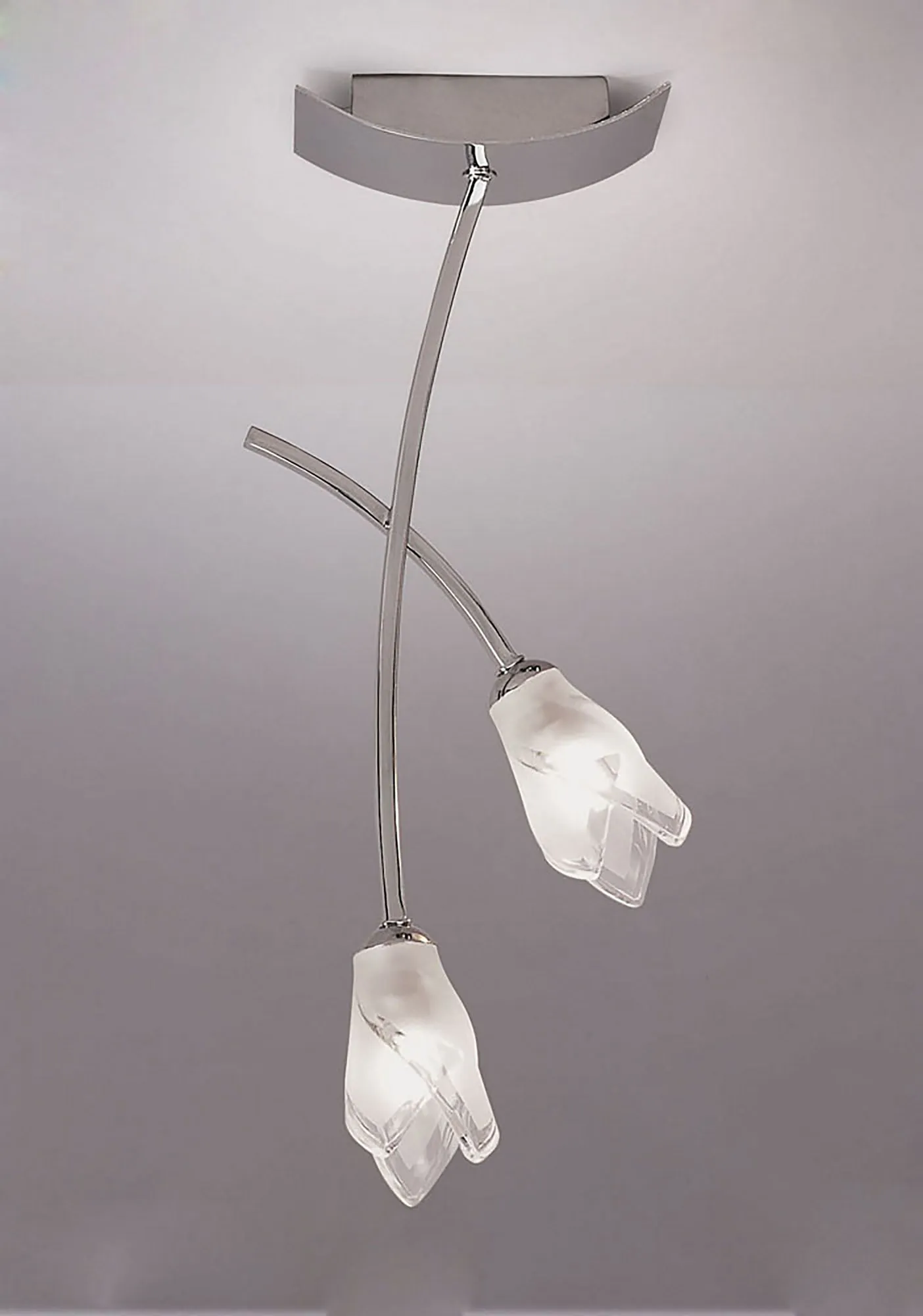 Pietra Polished Chrome Ceiling Lights Mantra Semi Flush Fittings